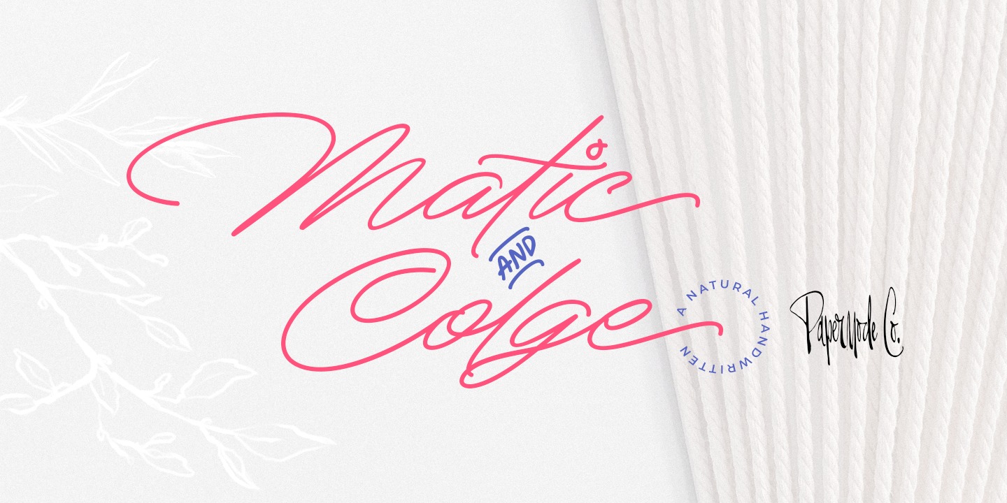 폰트 Matic & Colge